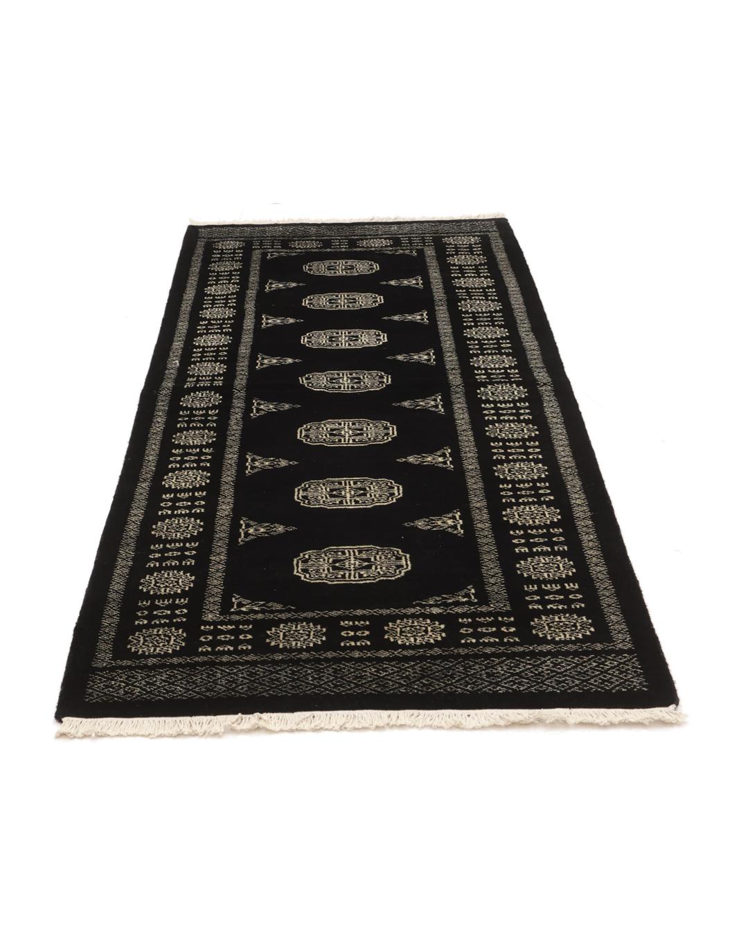 Tapis couloir du Pakistan en couleur noire