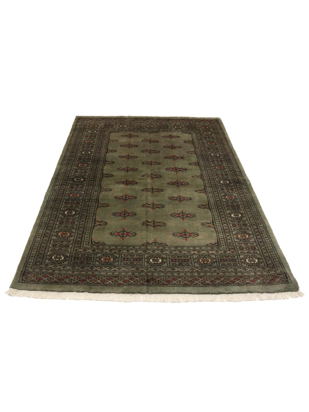 Handmade Pakistan rug in green