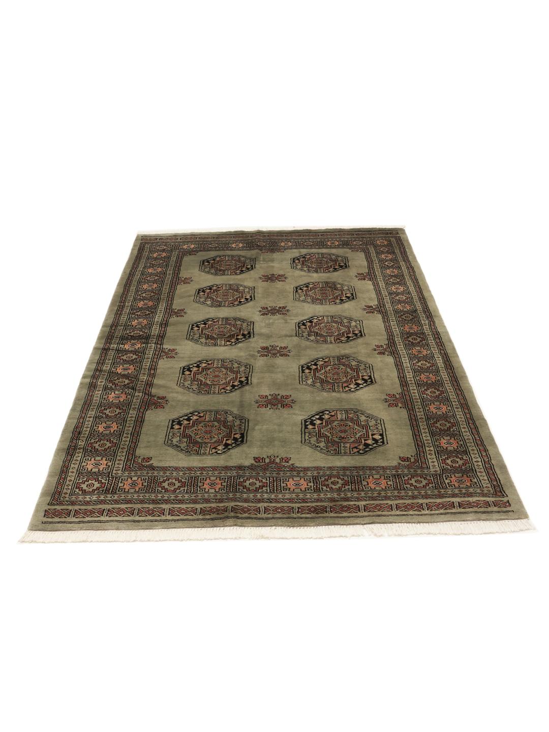 Tapis fait main du Pakistan en vert clair