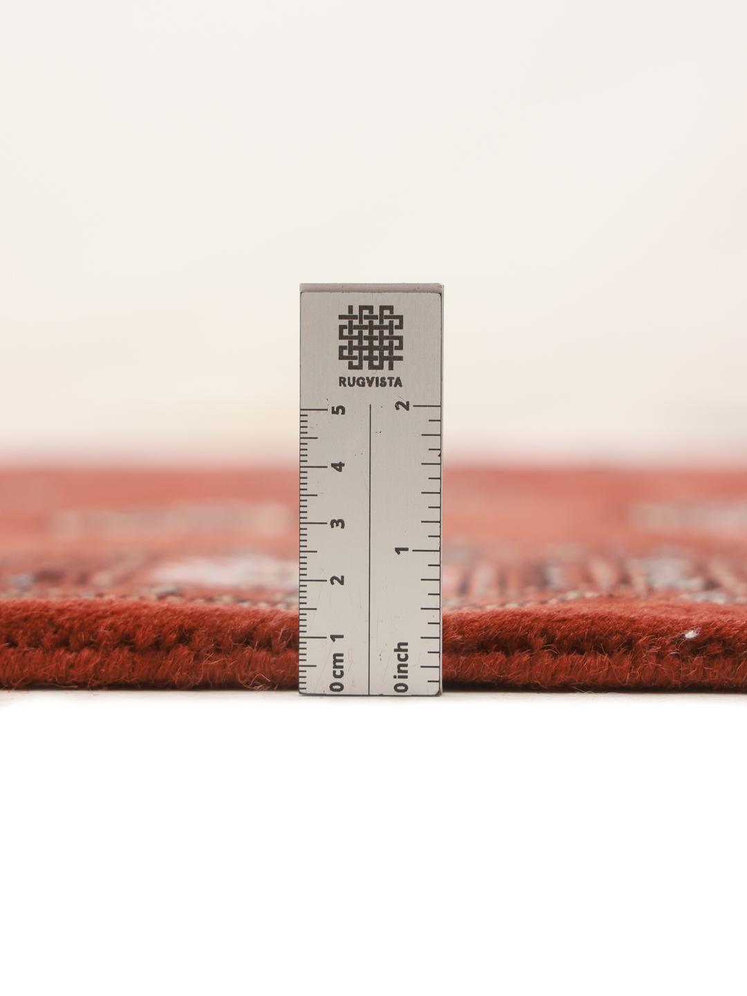 Tapis en laine du Pakistan noué à la main de couleur rouge
