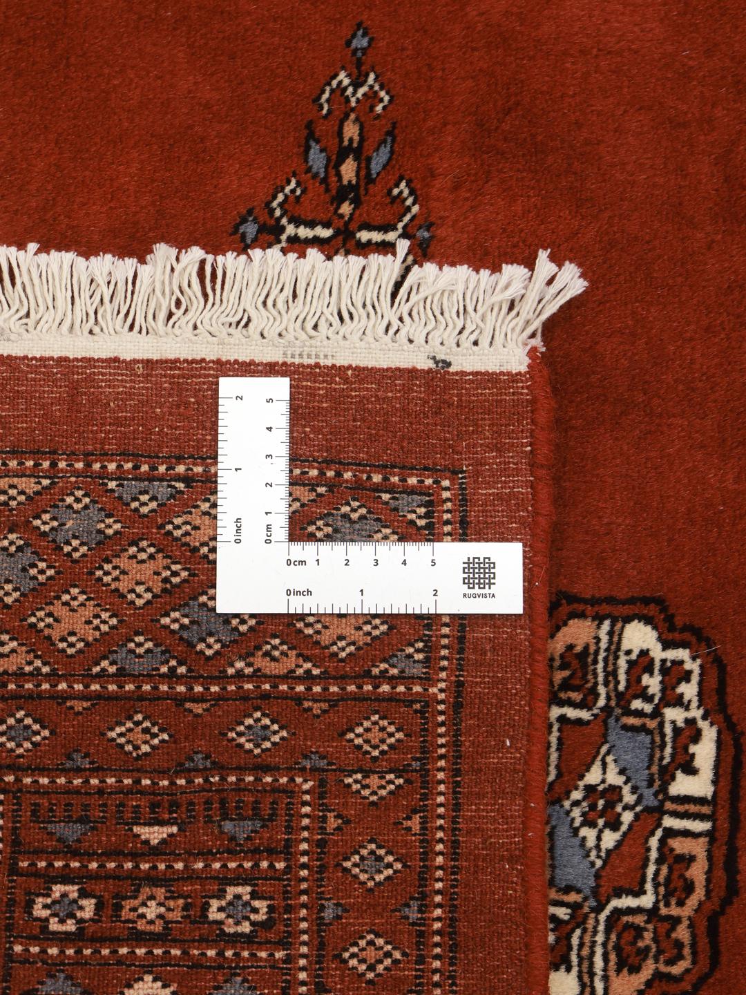 Tapis en laine du Pakistan noué à la main de couleur rouge