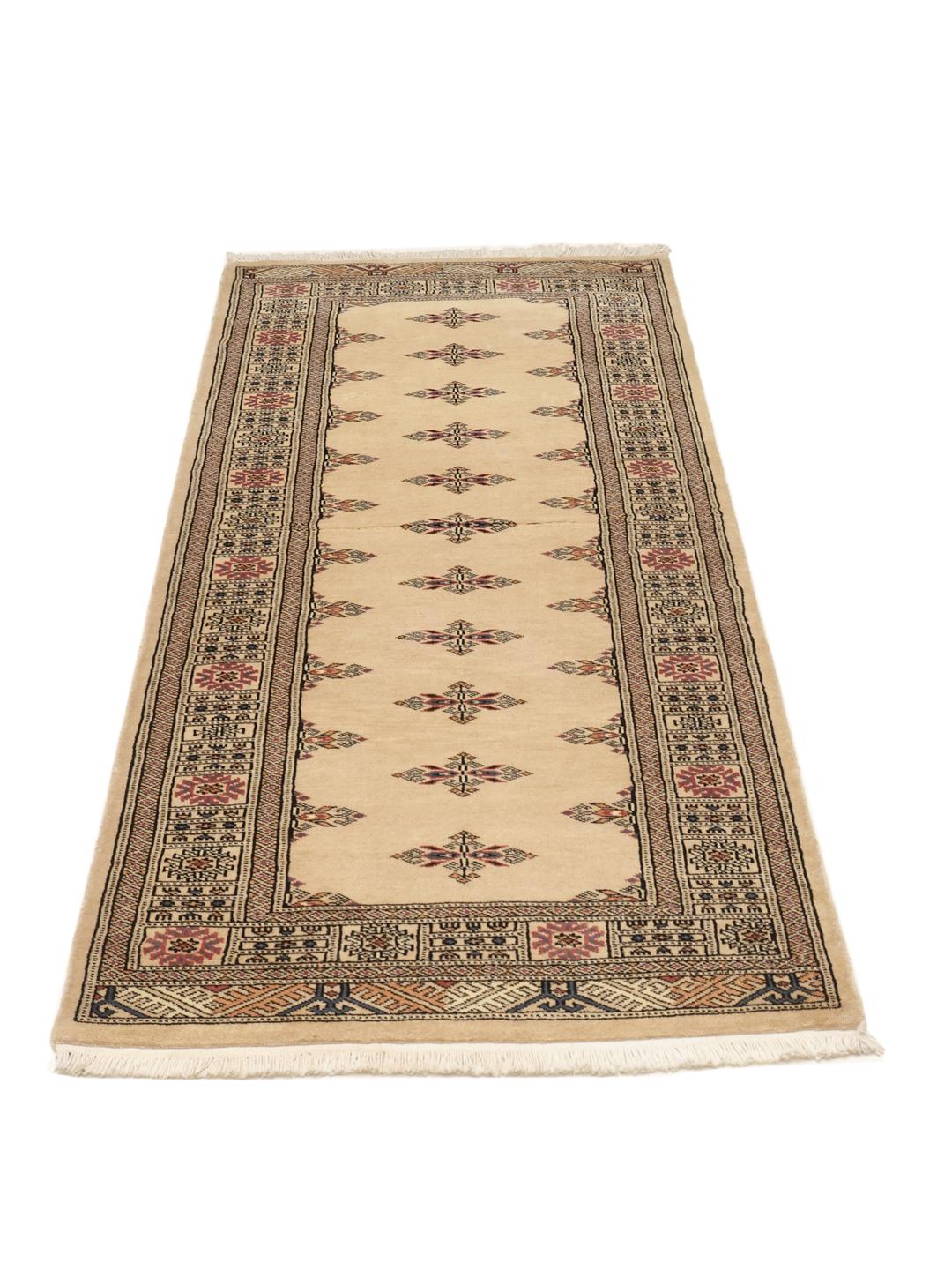 Tapis de couloir beige du Pakistan
