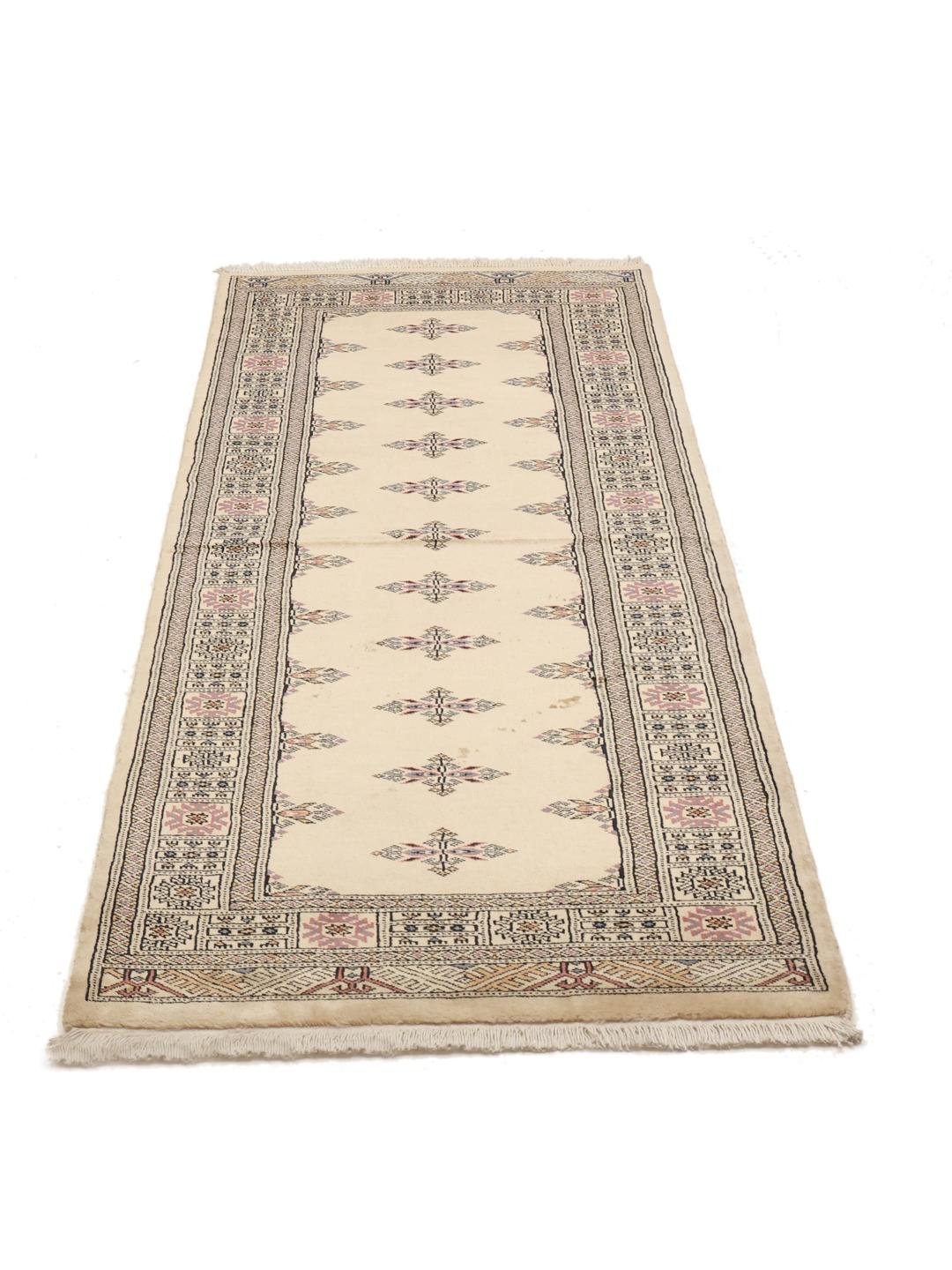 Tapis de couloir beige du Pakistan