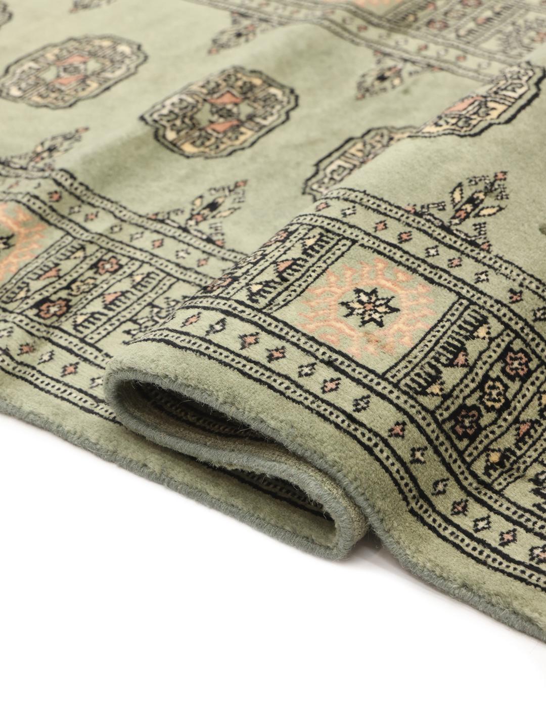 Runner rug from Pakistan in green