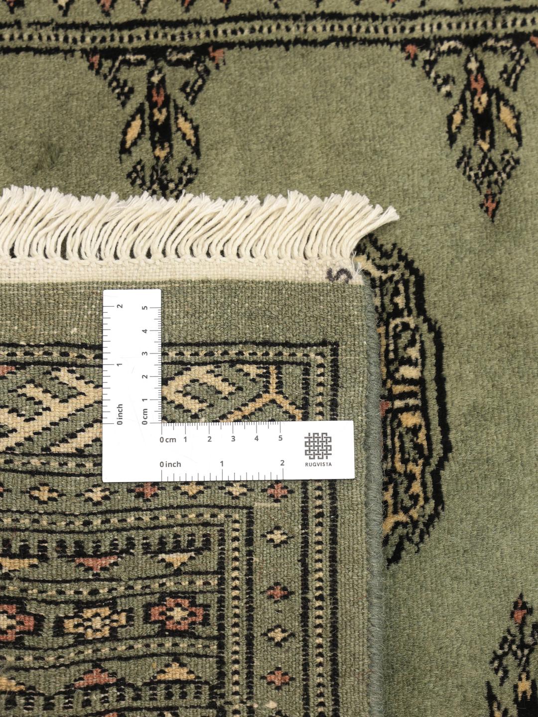 Runner rug from Pakistan in green