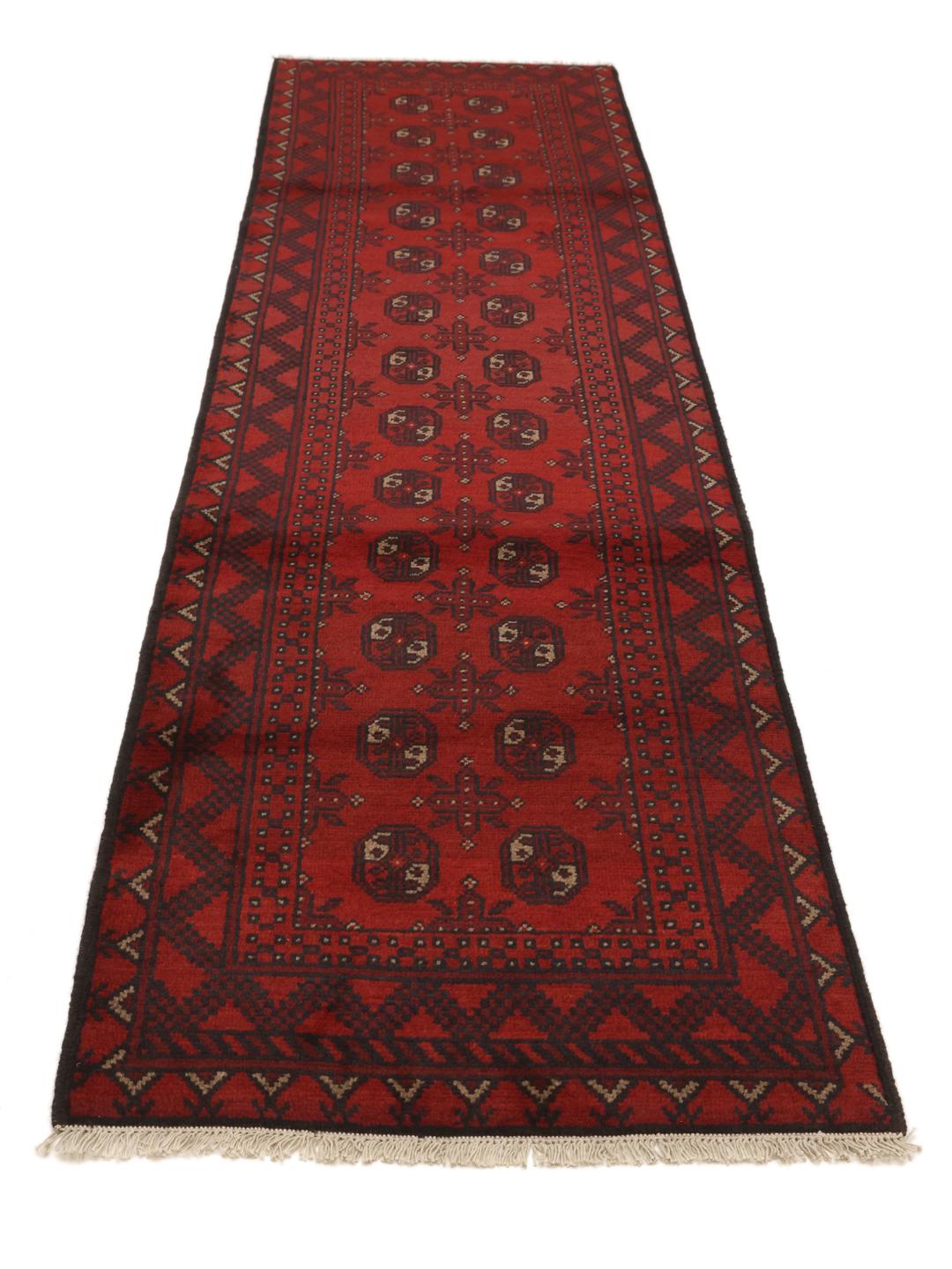 Afghan loper in rood