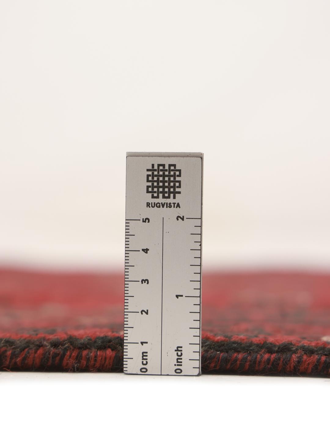 Tapis couloir en laine fait main d Afghanistan en rouge foncé