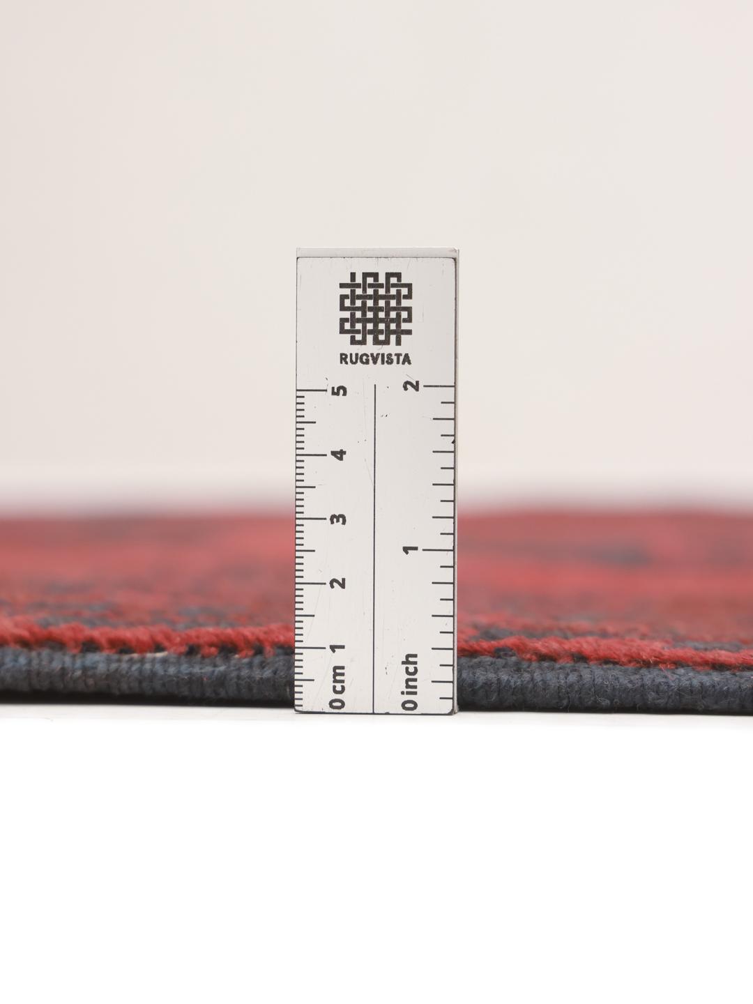 Tapis de couloir rouge fait main en provenance d'Afghanistan