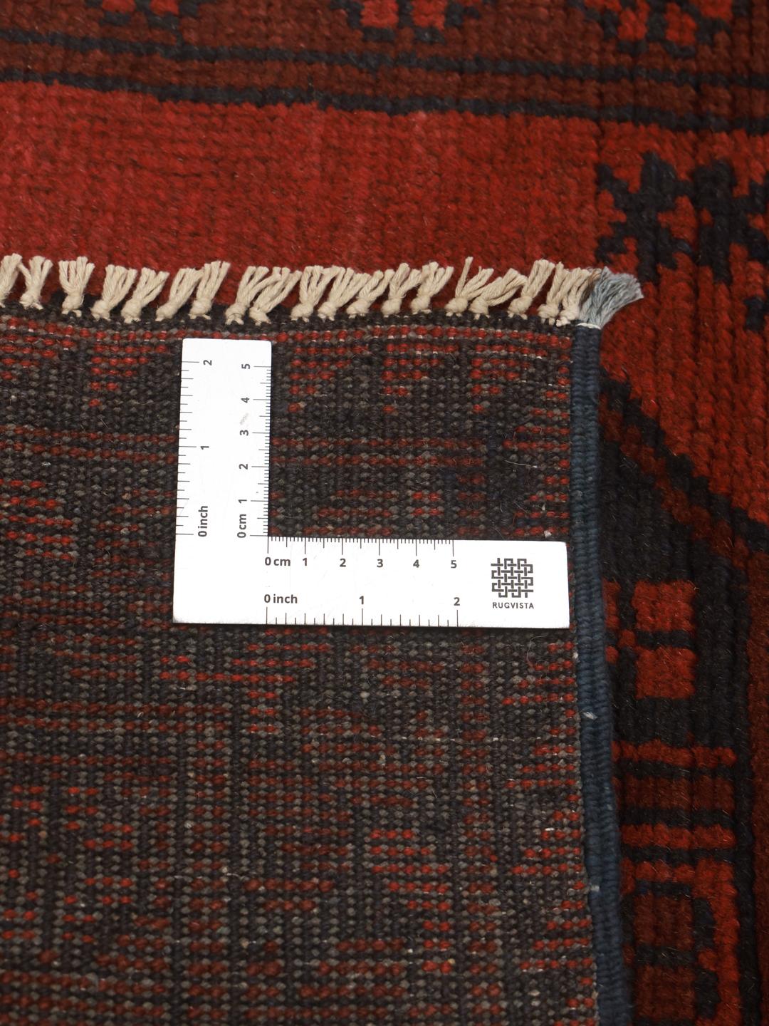 Tapis de couloir rouge fait main en provenance d'Afghanistan