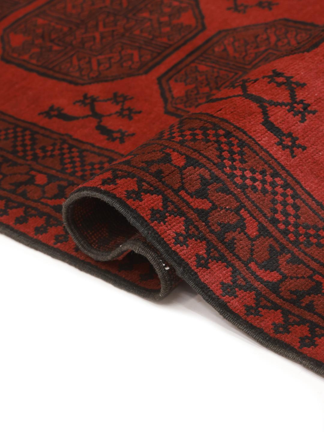 Czerwony dywan chodnik Afghan Fine