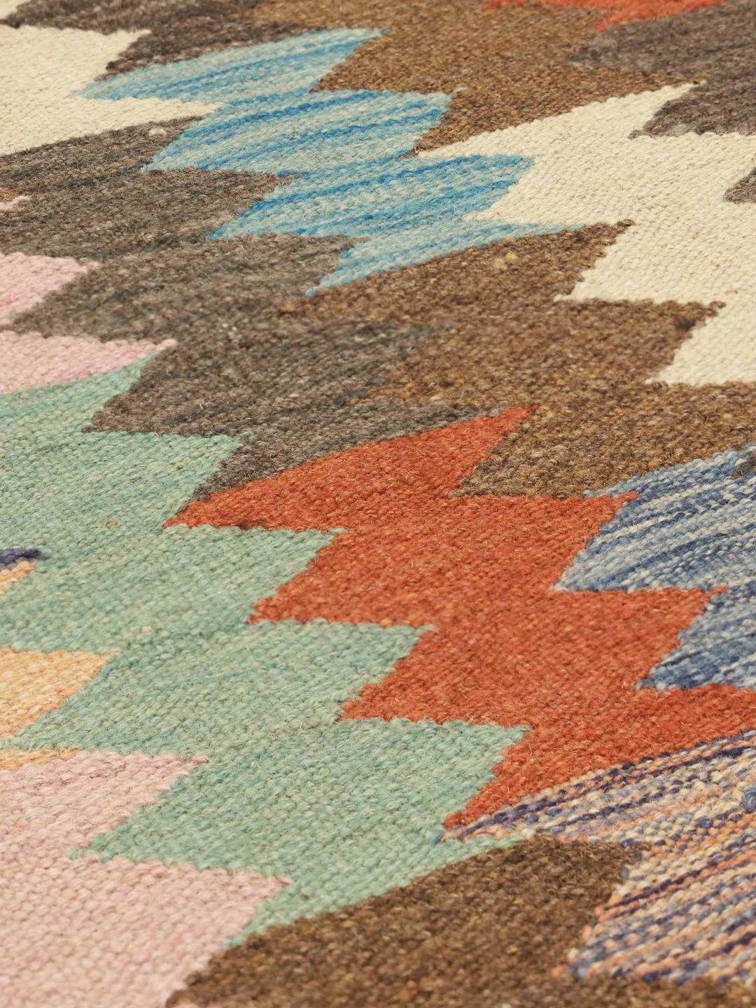 Hand-woven multicolor Kelim Ariana Trend rug from Afghanistan
