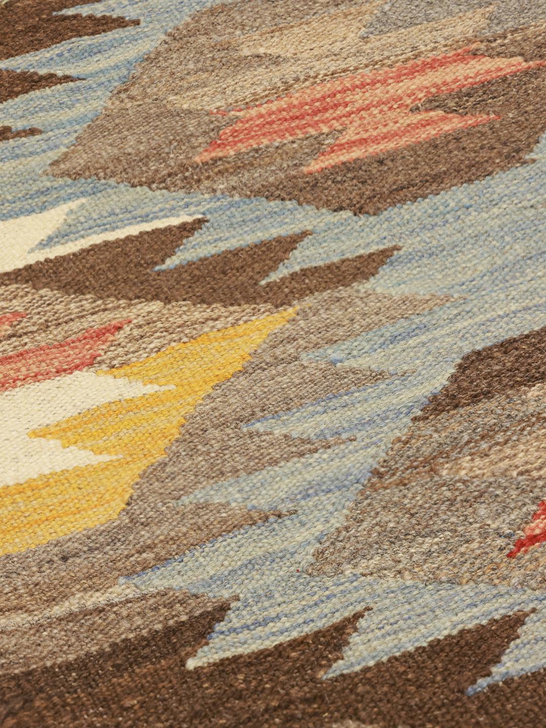 Tapis en laine multicolore tissé à la main en provenance d'Afghanistan
