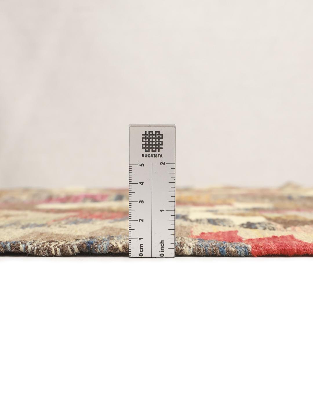 Tapis en laine multicolore tissé à la main en Afghanistan