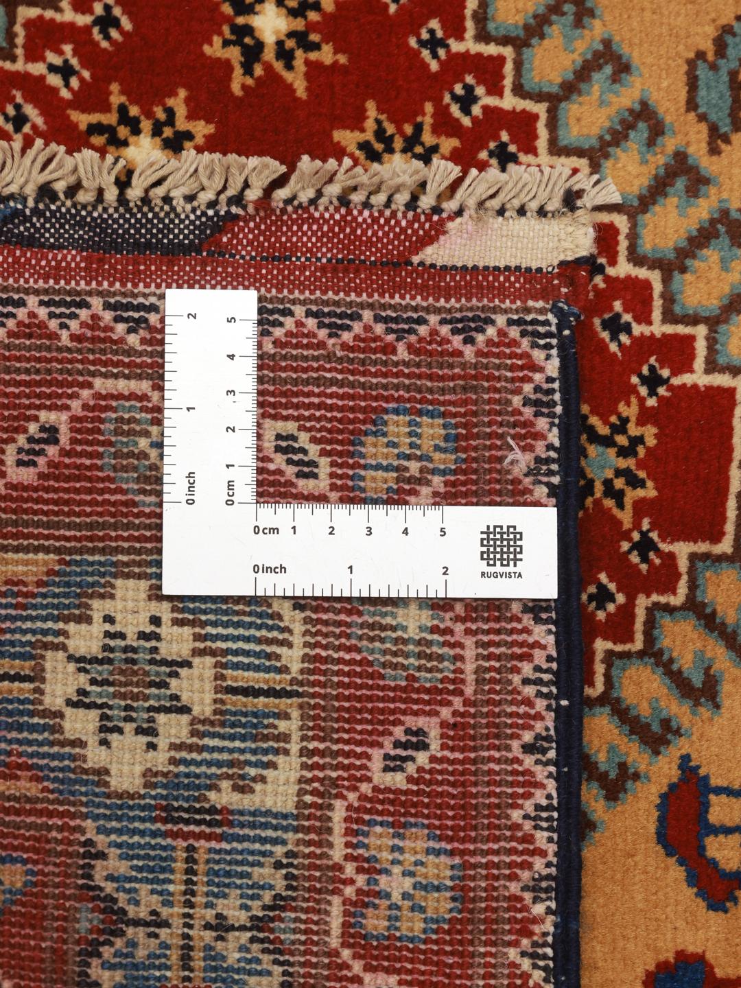 Hand-knotted multicolor wool rug from Afghanistan