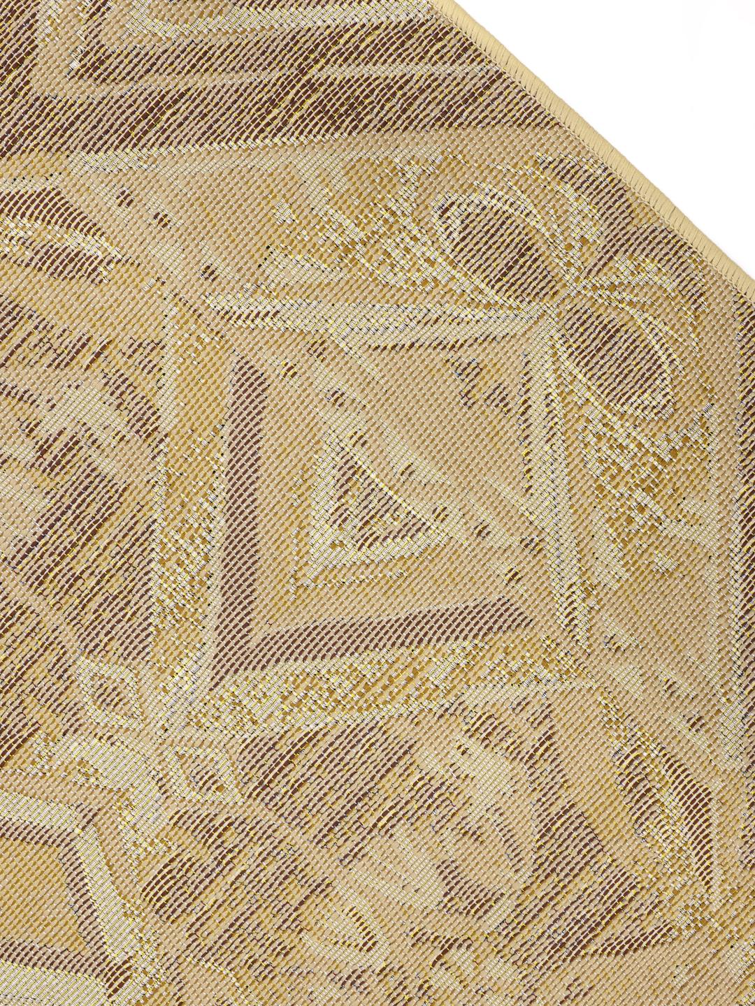 Beige loper met geometrische ruitpatronen