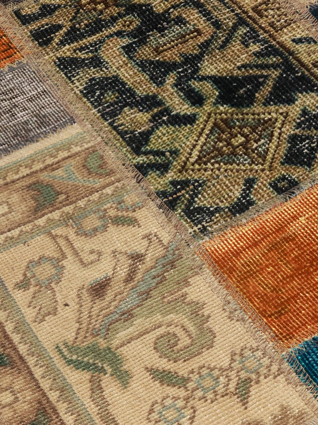 Ręcznie wiązany wielokolorowy chodnik Patchwork z Turcji