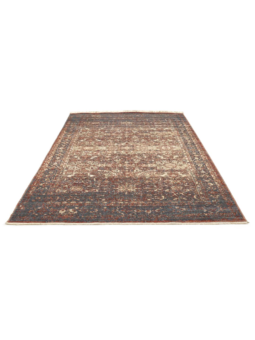 brown and green rug