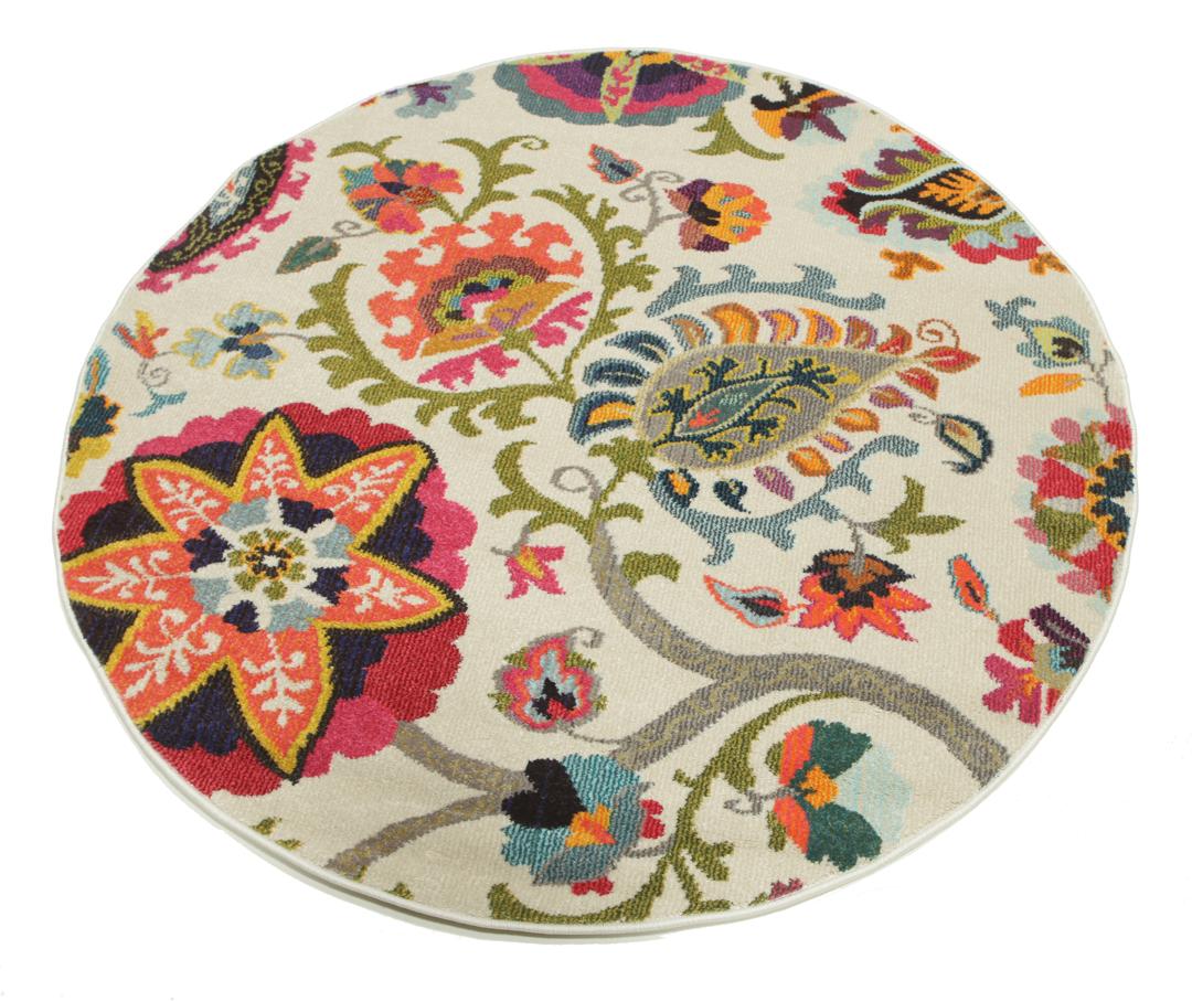Allegra - Cream white / Multicolor - Ø 150 cm