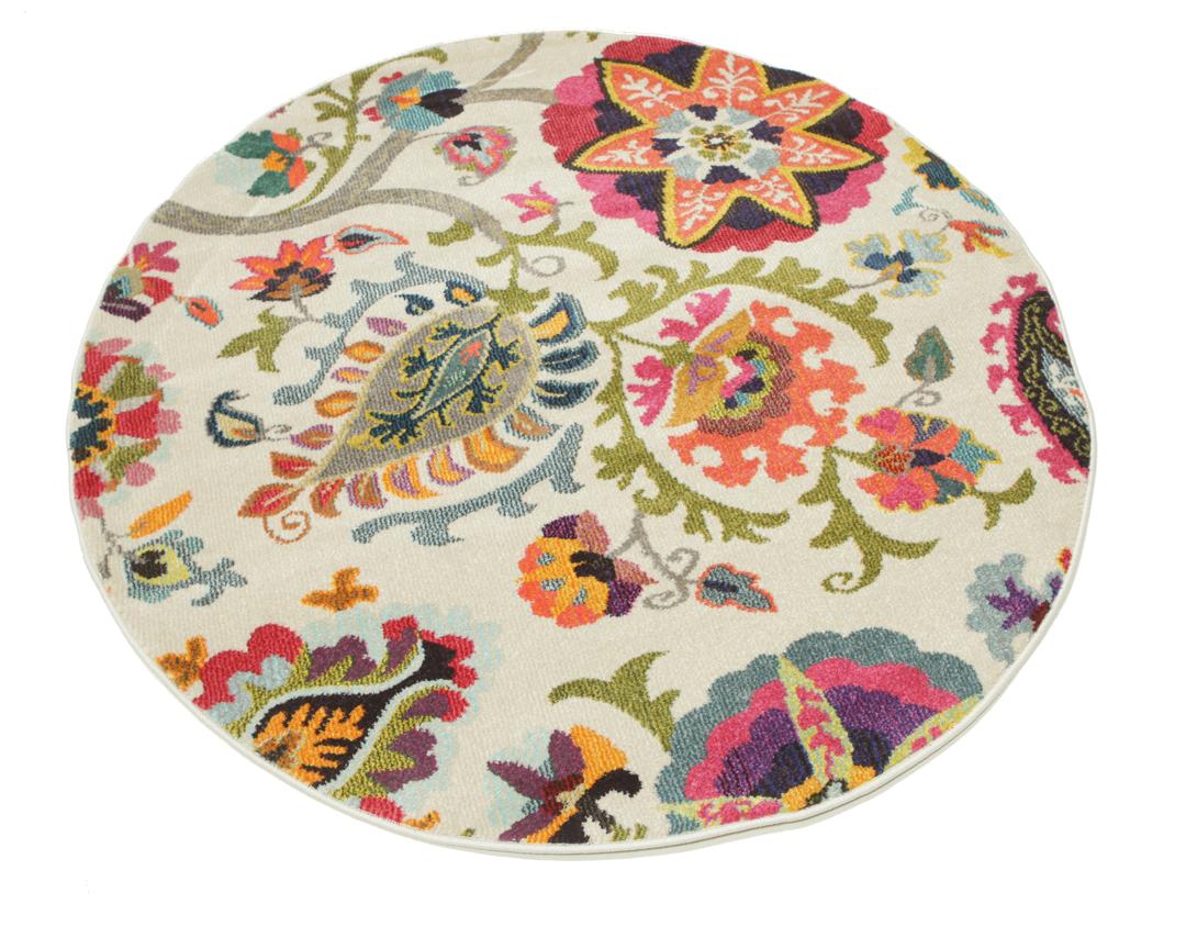 Allegra - Cream white / Multicolor - Ø 150 cm