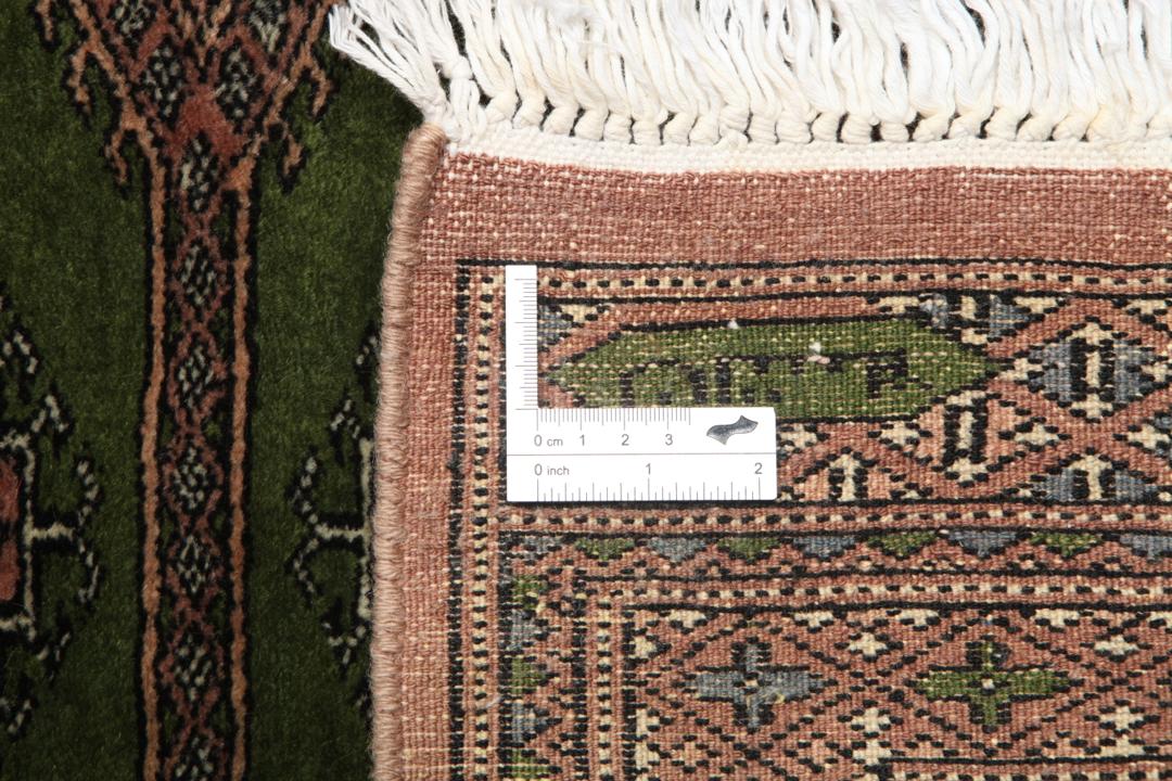 Pakistan Bokhara 2ply - Black / Dark red - 70 x 273 cm