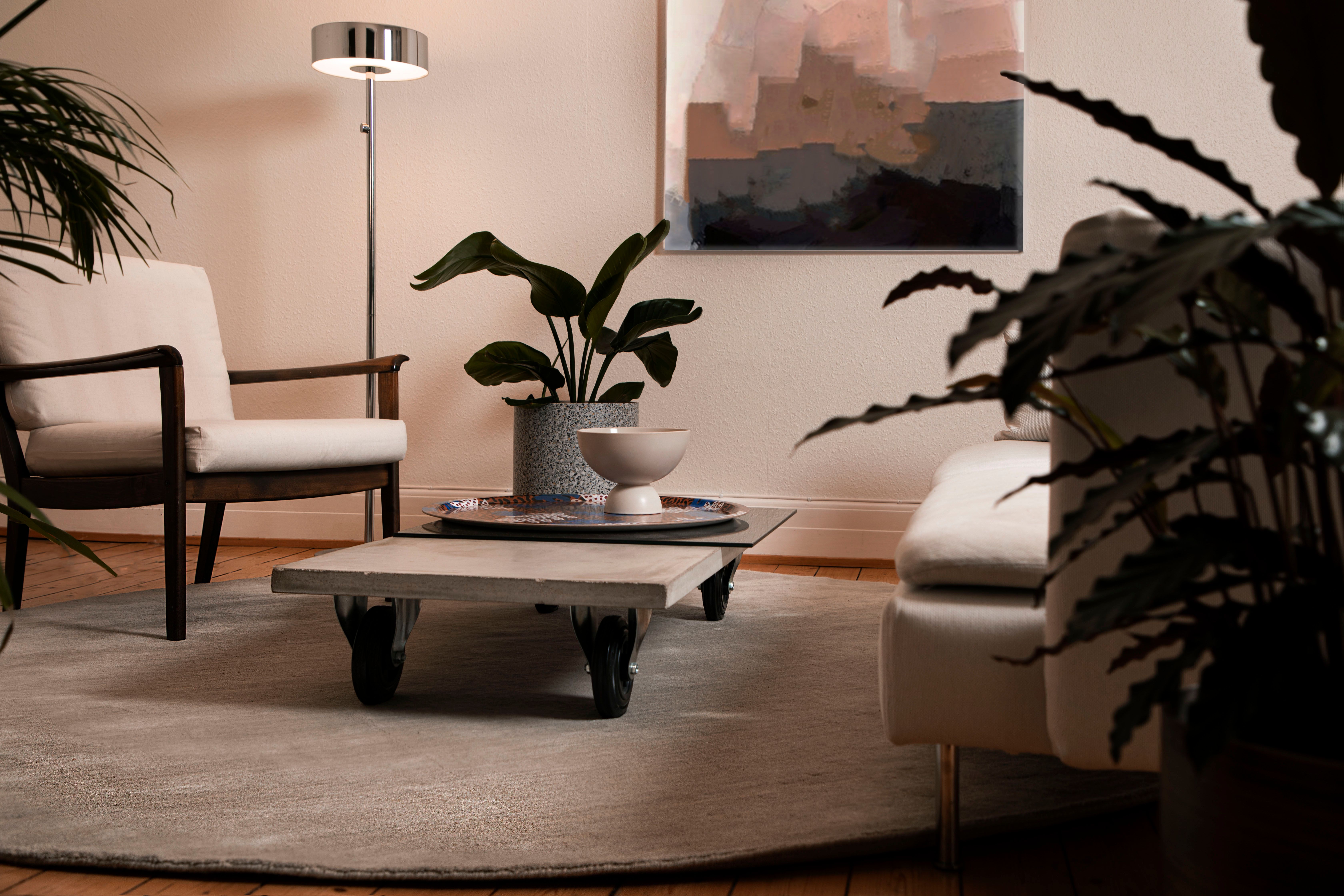 Handloom - Greige, Round Ø 200 cm Wool Rug - Rugvista