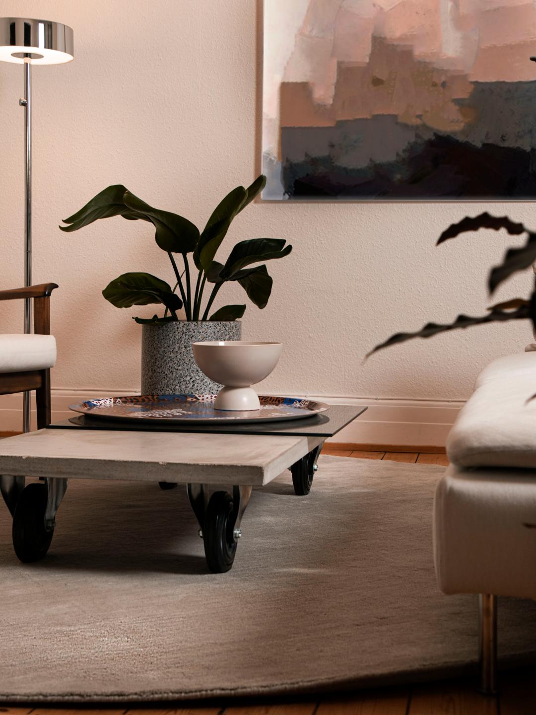 Handloom - Greige, Round Ø 200 cm Wool Rug - Rugvista