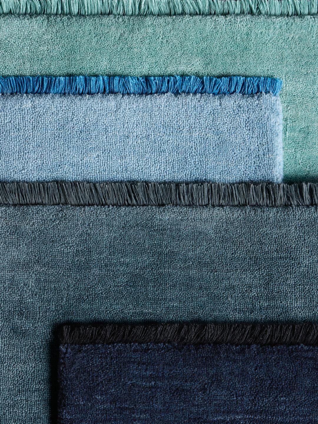Handloom fringes - Turquesa - 200 x 300 cm