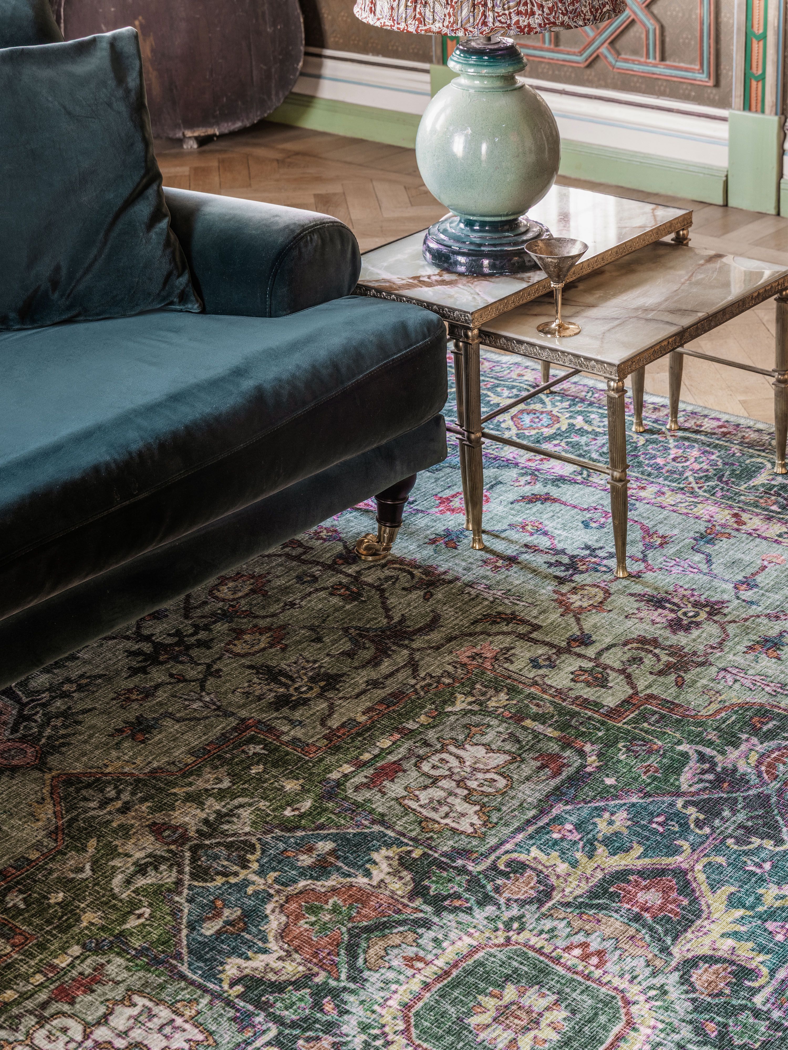 Rugvista essential - Georgia Oriental - Green / Multicolor 200 x
