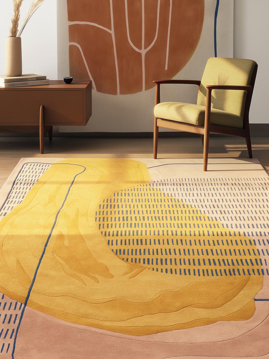 Rugvista premium - City Pear - Terracotta / Yellow 200 x 300 cm Wool ...