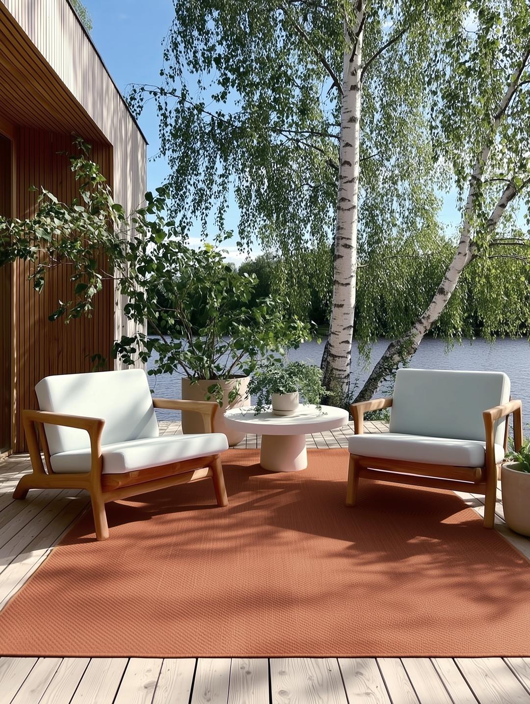 Clio - Rustrød - 200 x 300 cm