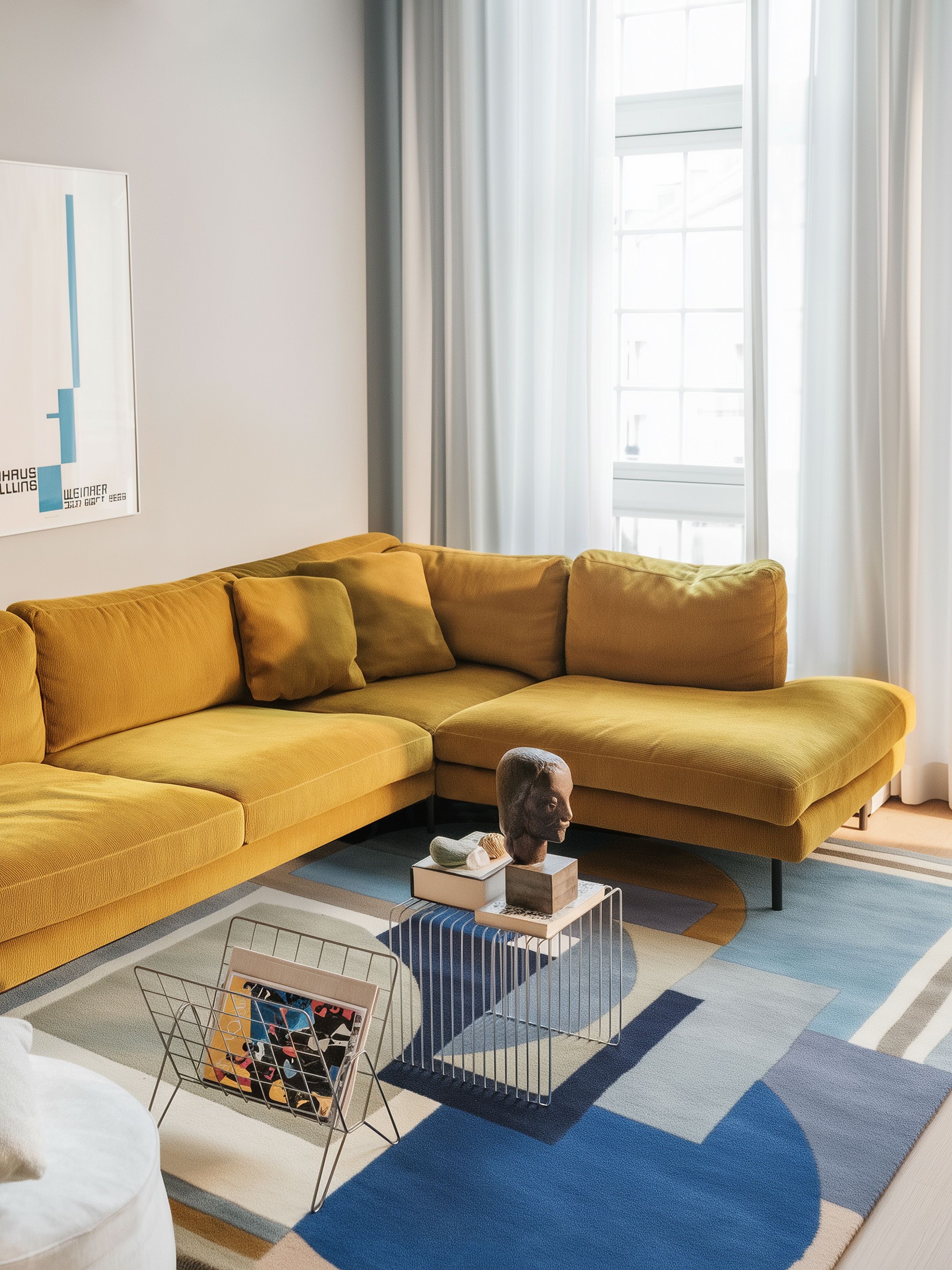 Rugvista premium - Arty - Blue 160 x 230 cm Wool Rug - Rugvista