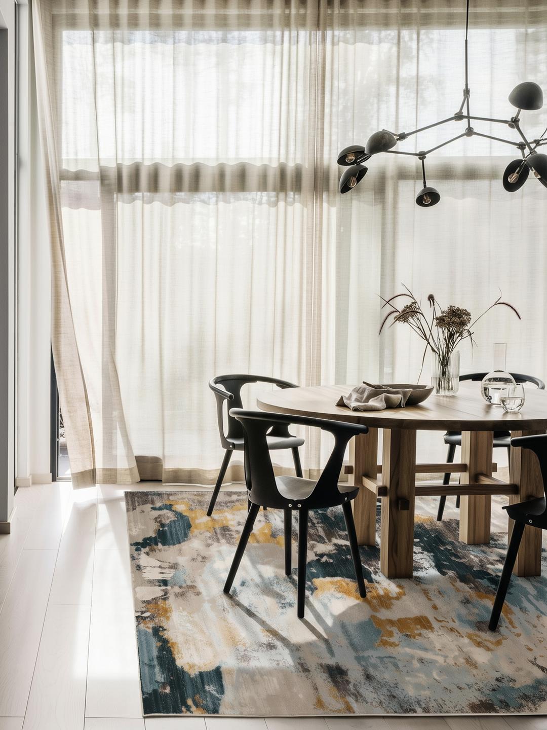 Vloerkleed met lage pool in beige en donkergrijs