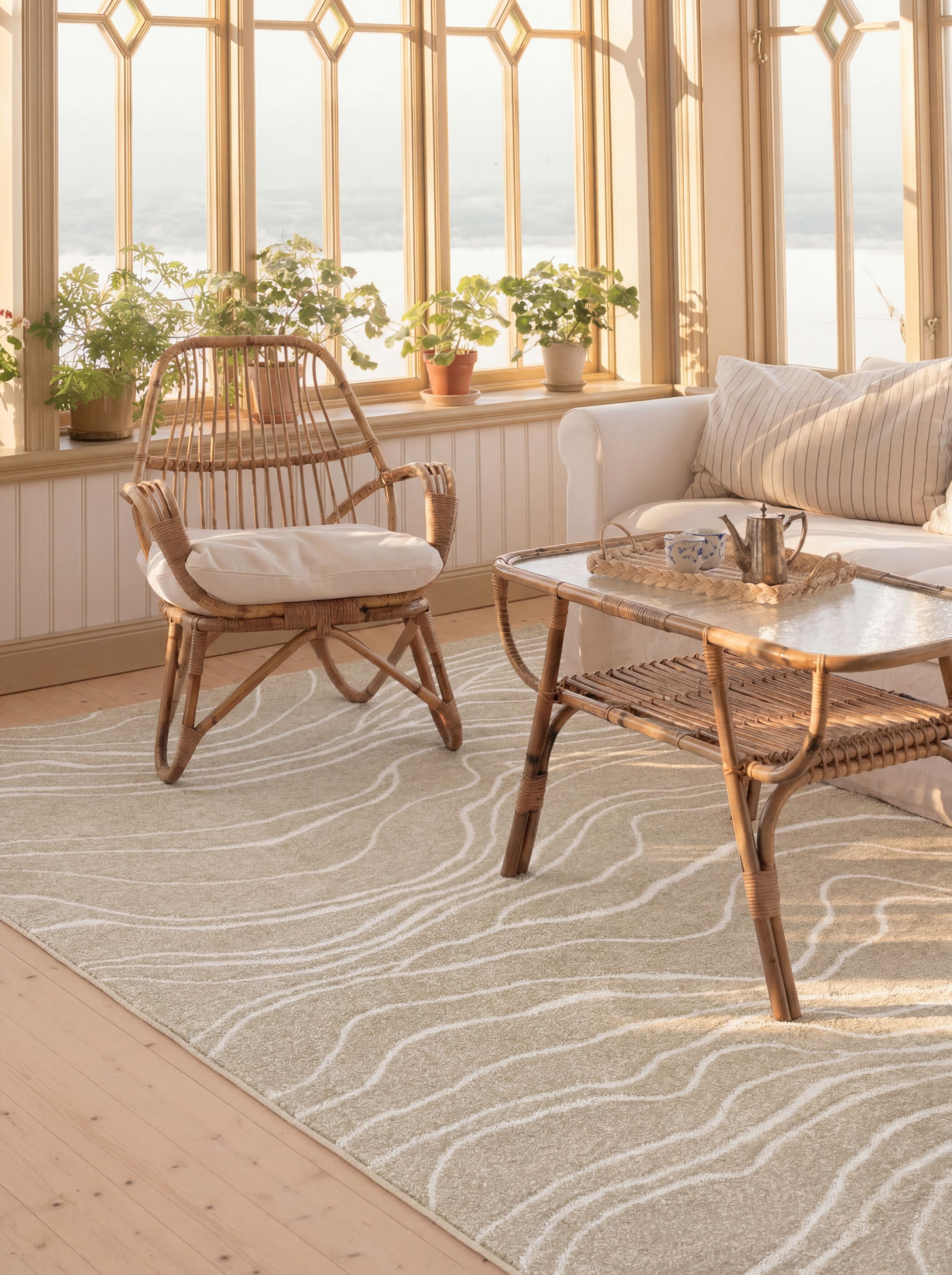 Rugvista essential - Skagen - ベージュ 200 x 300 cm 絨毯 - Rugvista