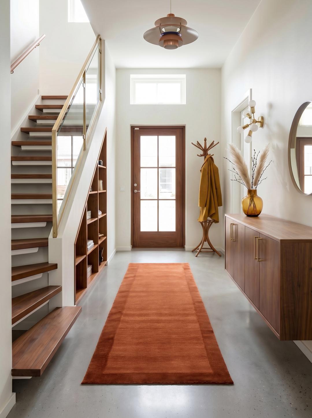 Handloom Frame loper in roestrood