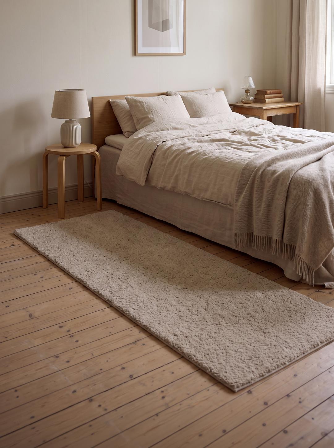 Beige loper tapijt