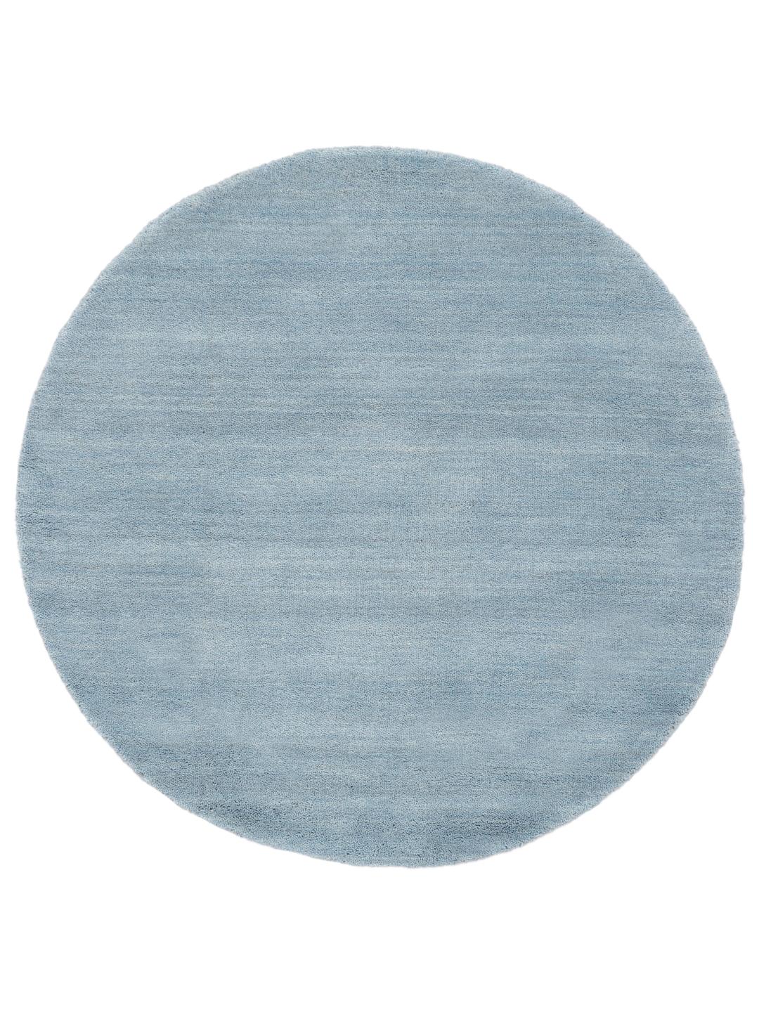 FILU Set 4 Tovagliette In Feltro Rotonde - 35 Cm Di Diametro, Altezza 5 Mm, Colore Azzurro (Hellblau), 100% Poliestere Lavabile