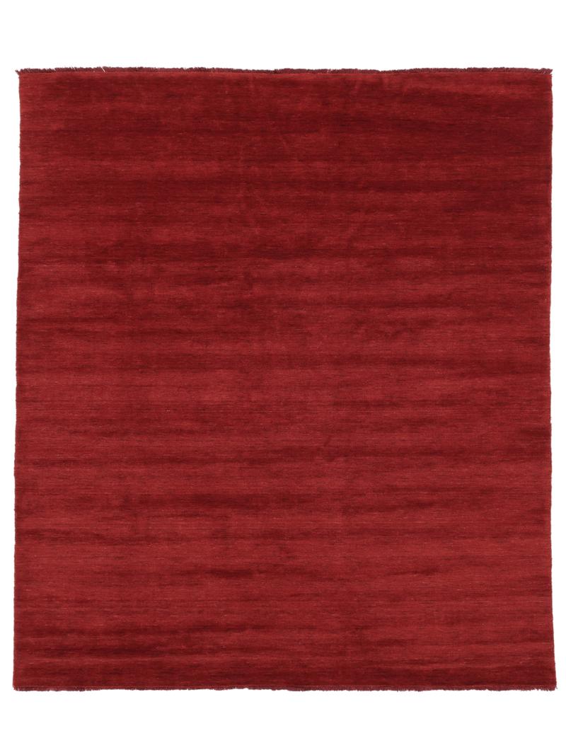 Handloom fringes - Donkerrood