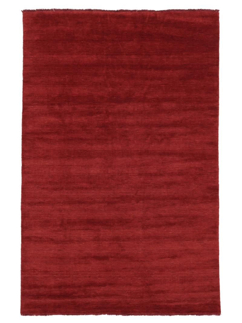 Handloom fringes - Donkerrood