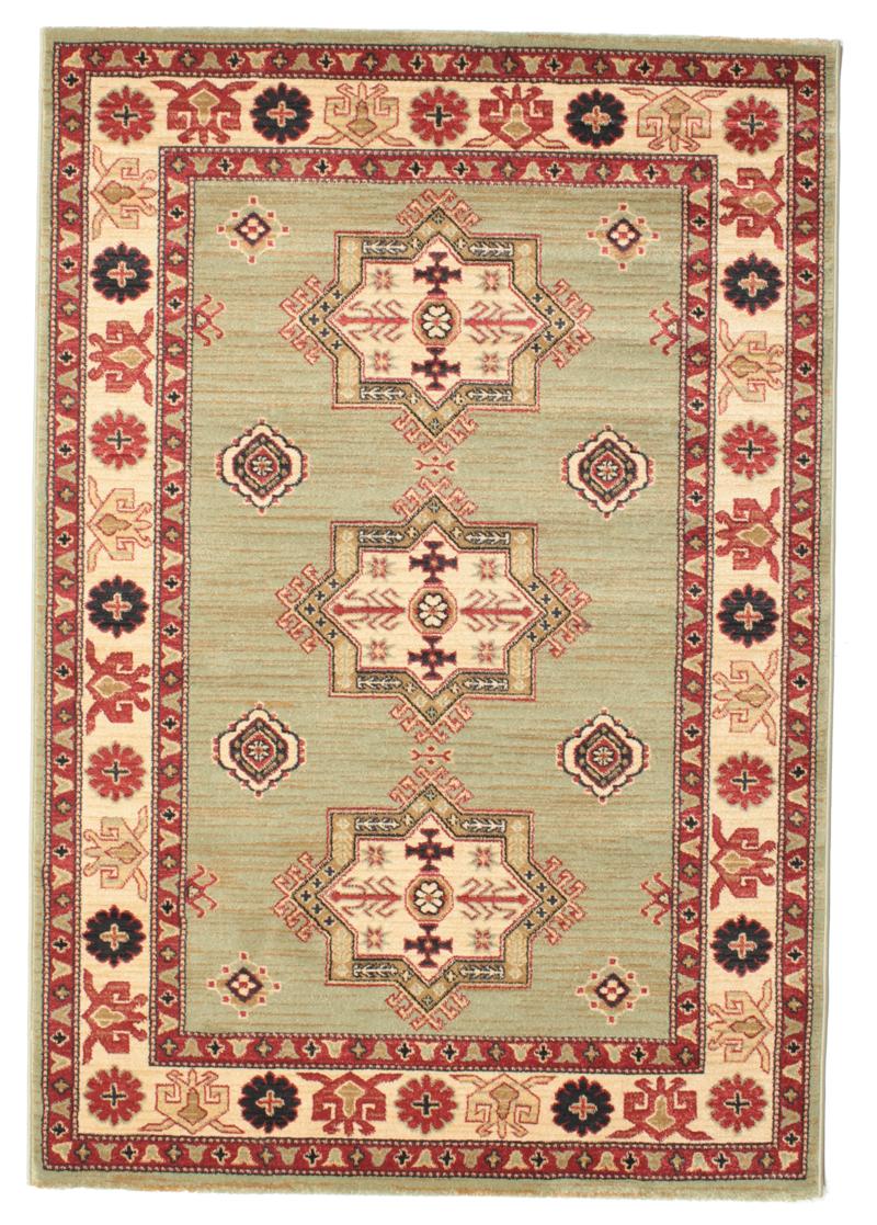 Marivan Kazak - Licht groen / Crème beige