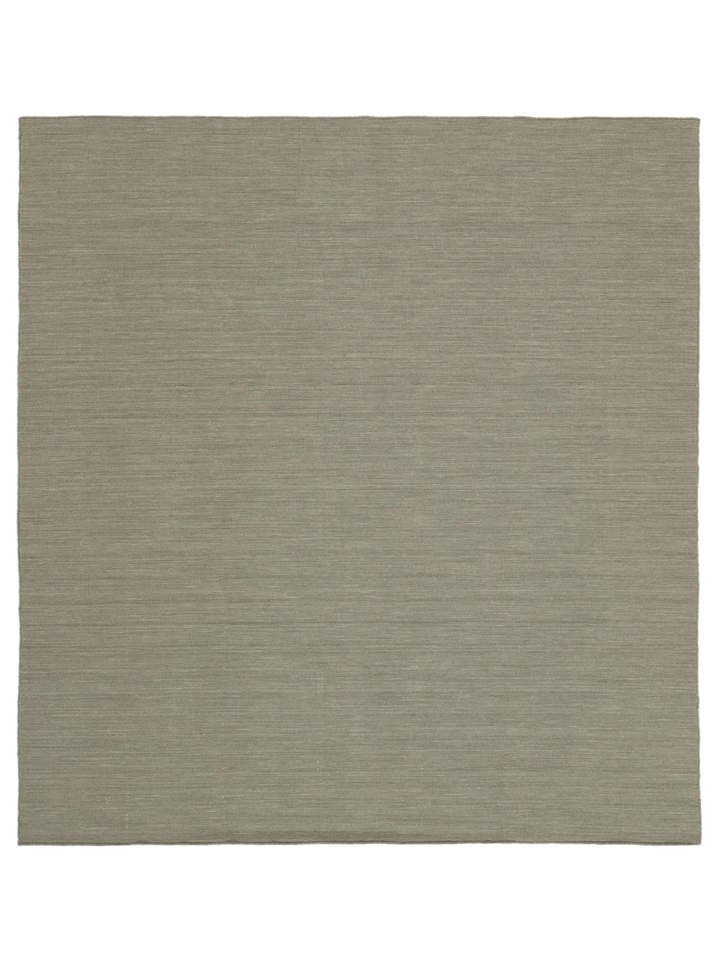 Rugvista core - Handloom flat - Light Grey / Beige 200 x 200 cm Wool ...