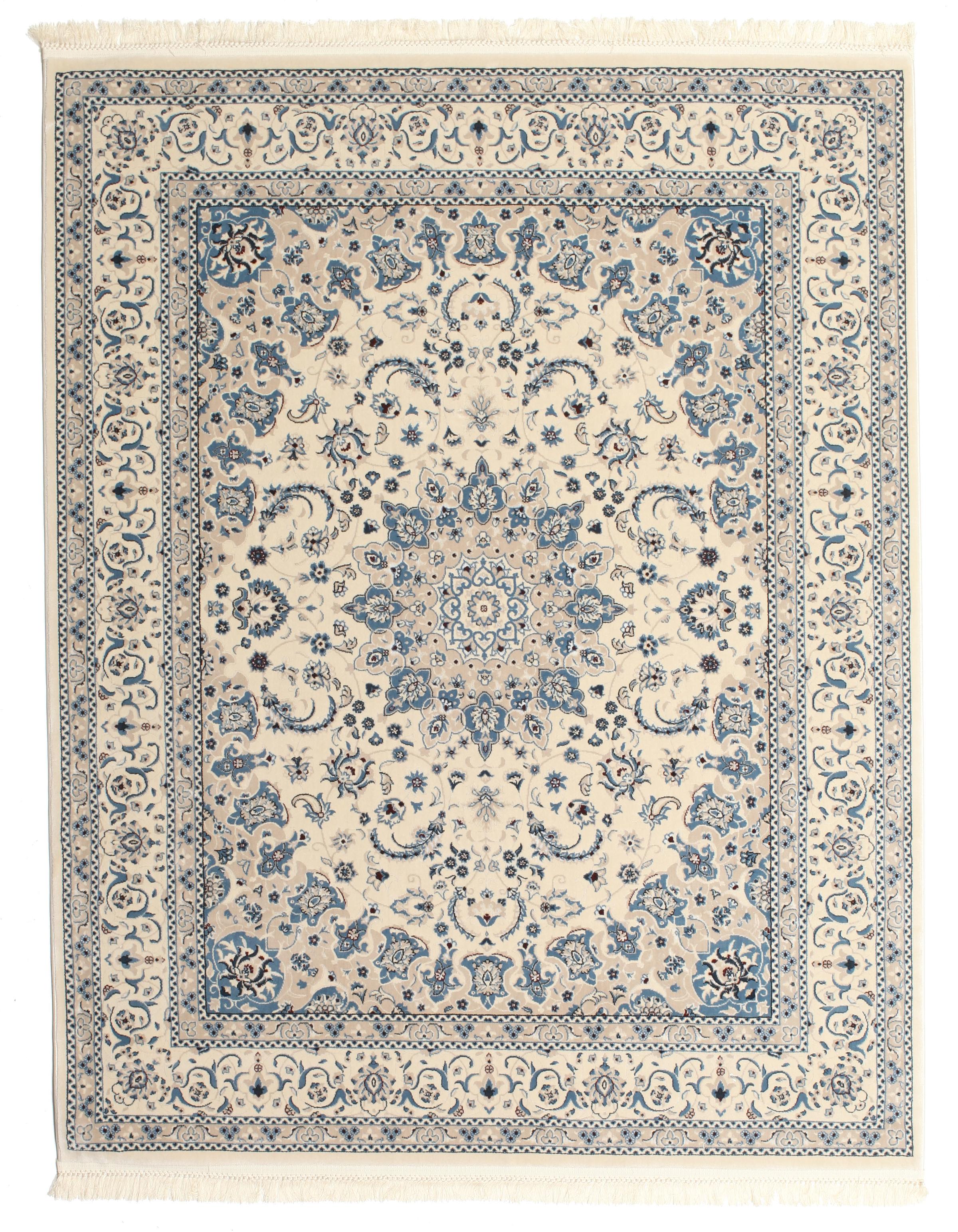 Large Format Rug Rugvista core - Nain Emilia - Cream White / Light Blue 200 x 250 cm Rug ...