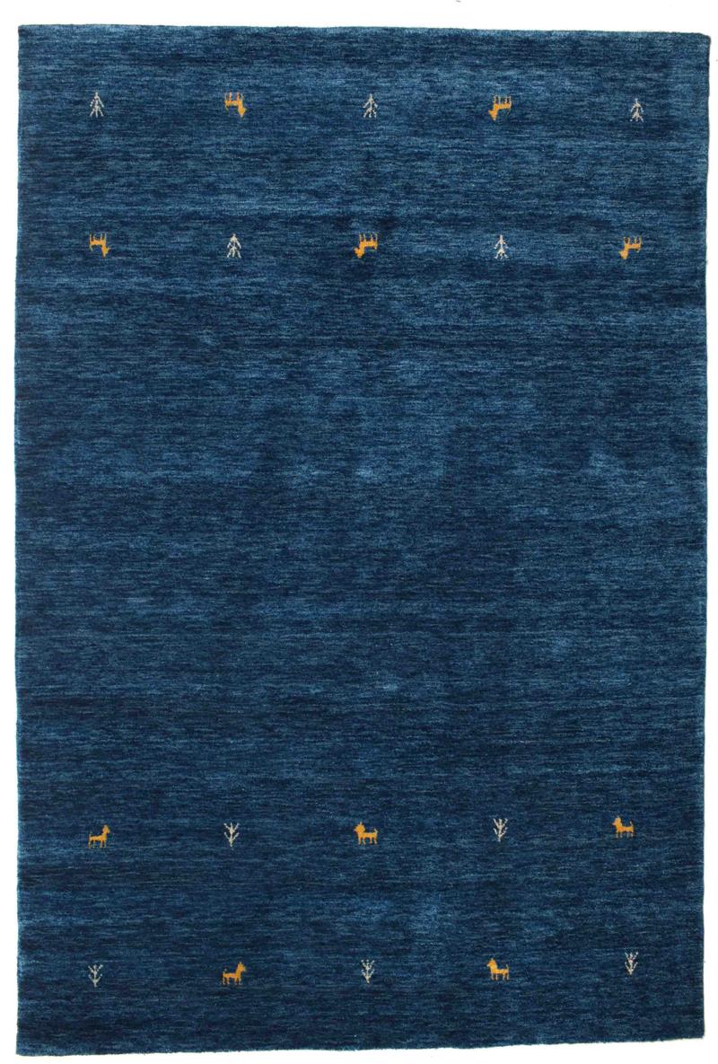 Gabbeh loom Two Lines - Donkerblauw