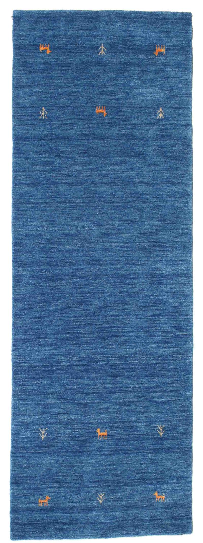 Gabbeh loom Two Lines - Blauw