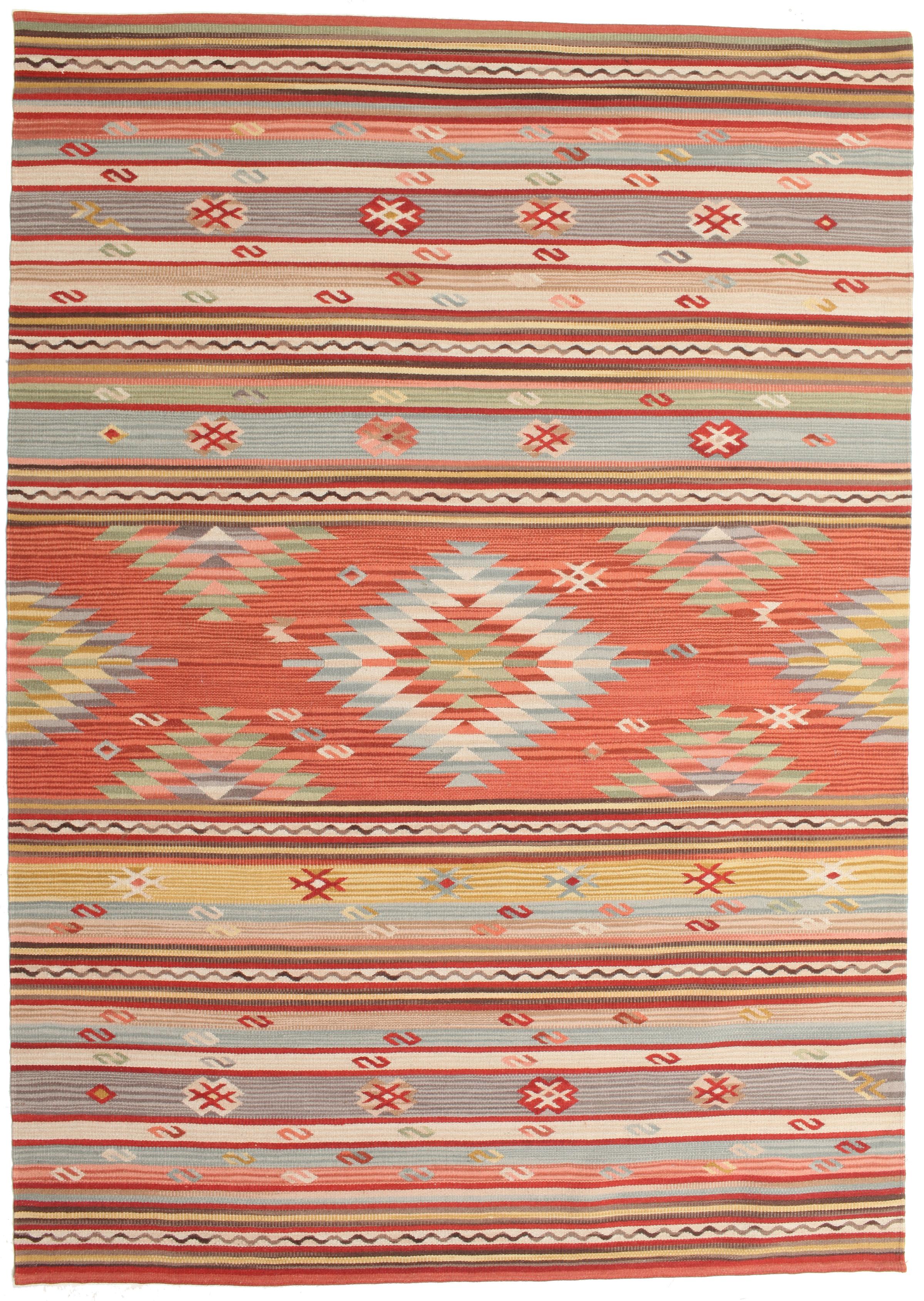 Tapis Ghashgai Kelim Tissé Main – Laine Naturelle – 152 X 92 Cm – Motif Persan