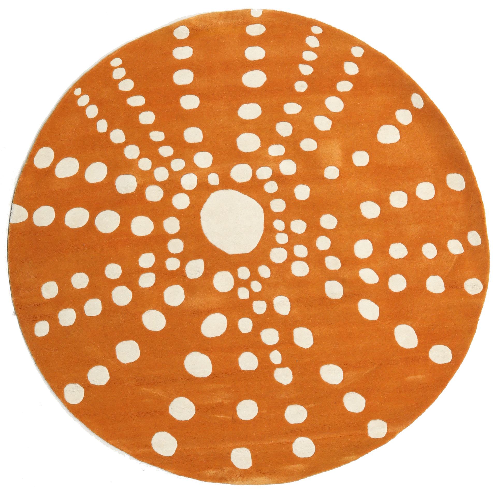 rugvista-core-sj-borre-handtufted-orange-rund-200-cm-wollteppich