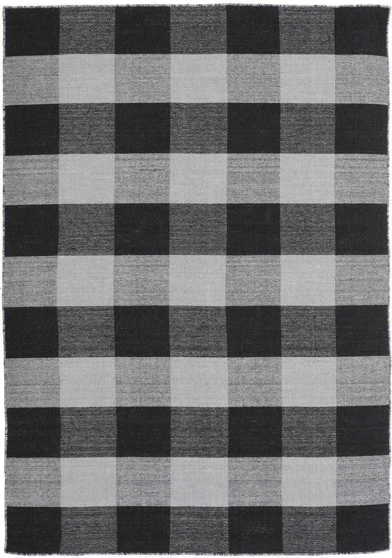 Check Kilim - Zwart / Grijs