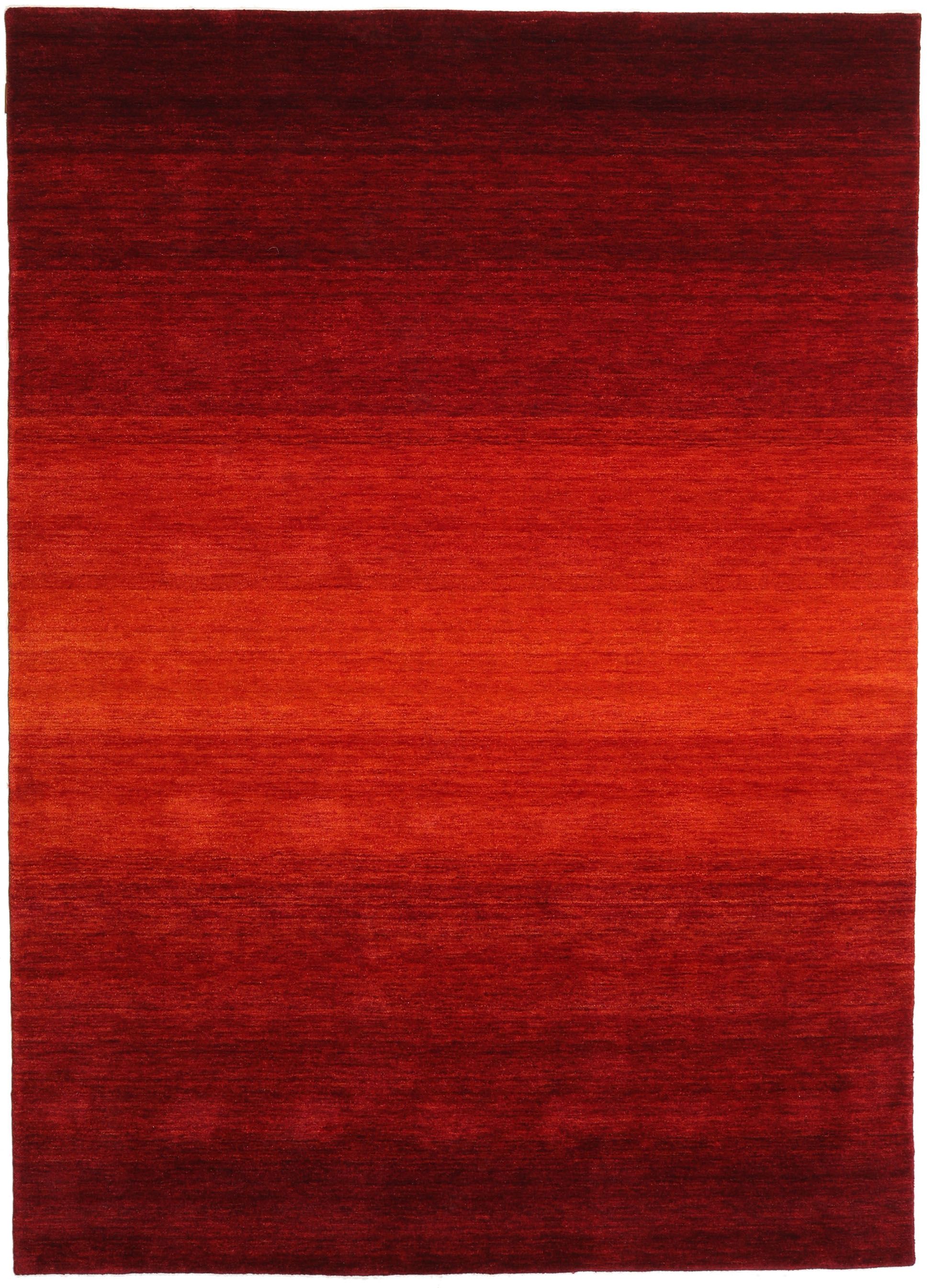 Tapis Gabbeh Rainbow - 230x160 Cm, Laine Douce, Tissé Main - Salon, Salle à Manger, Chambre - Rouge Vif, Certifié OEKO-TEX - 6