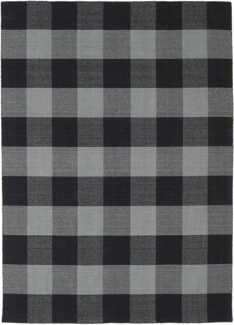 Check Kilim - Zwart / Donkergrijs
