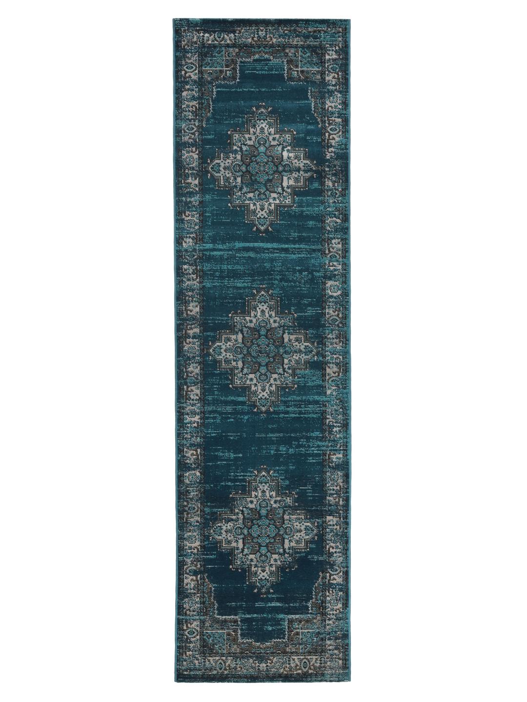 Vintage Vega loper in donkerblauw, turquoise en teal