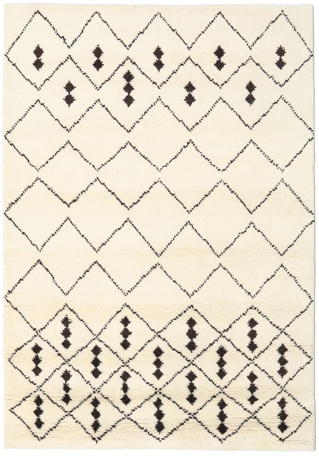 Berber Indo - Off white / Brown - 160 x 230 cm